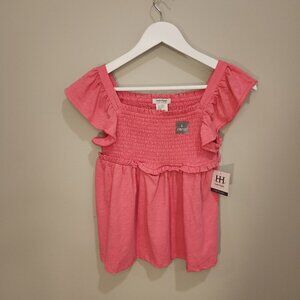 Haute Hippie Kids Style Pink Flutter Sleeveless Shirt - Size L(10/12)